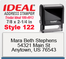 Ideal 100 4913 Address Stamper 122 Arial UL Font